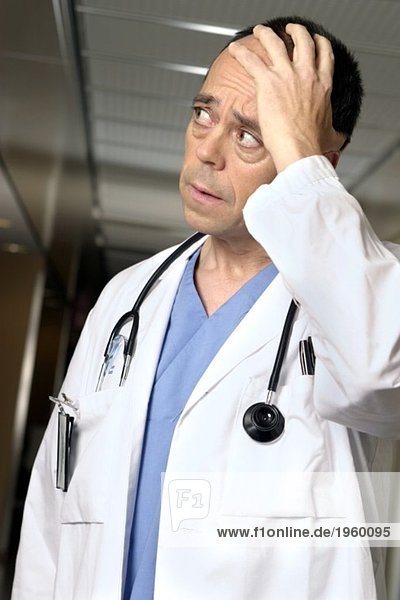 Worried doctor