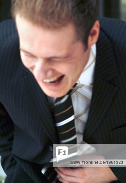 Businessmen laughing