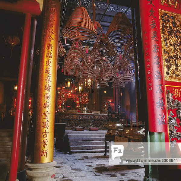 Buddhistischer Tempel  Man Mo  Hongkong
