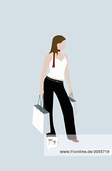 Eine Frau beim Einkaufen