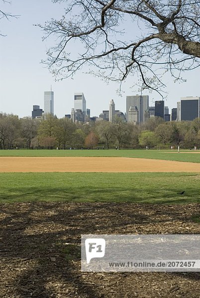 Blick auf die Skyline von New York City vom Central Park  New York City  USA