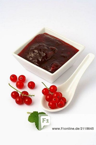 Redcurrants (Ribes rubrum) jelly