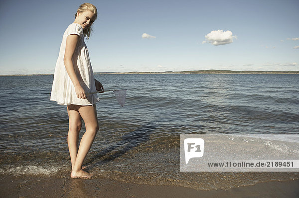 Young woman at beach.