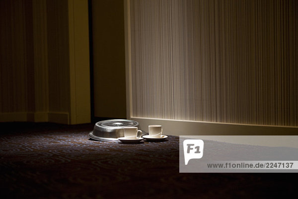 Hotel Zimmerservice Gerichte Stock