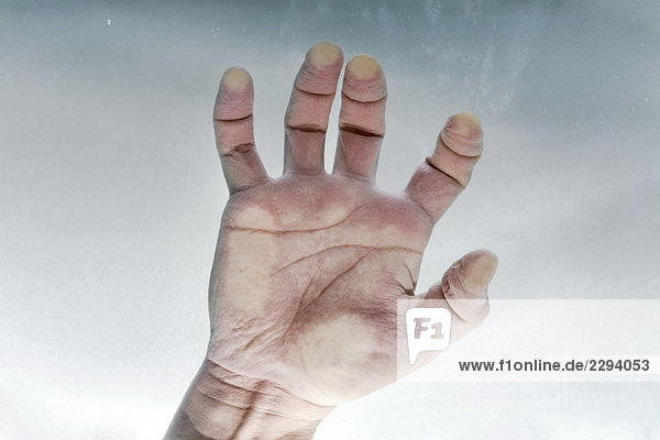 Hand underwater