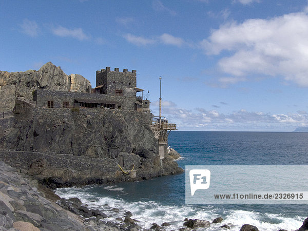 Alte Ruinen der Burg an der K??ste  Castillo del Mar  La Gomera  Kanaren  Spanien