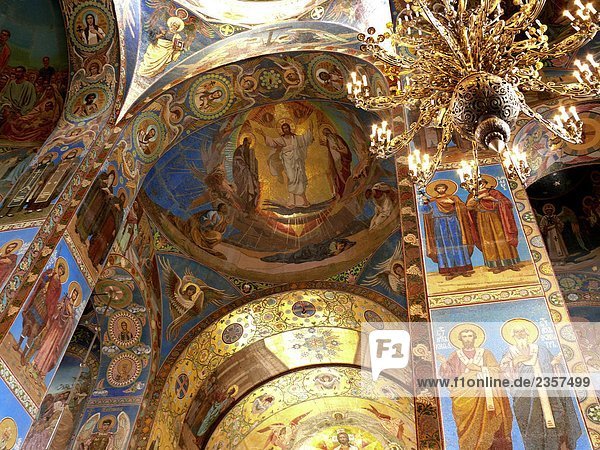 Decke Kirche auf vergossenen Blutes St Petersburg Russland