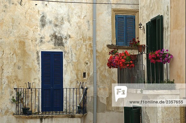 Italien  Apulien  Otranto  Windows der alten Stadt