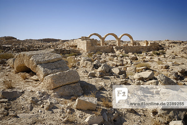 Alte Ruinen der Gebäude  Um Er-Rasas  Jordanien