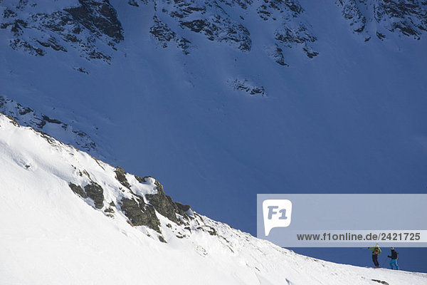 Austria  Arlberg  Albona  Persons cross-country skiing