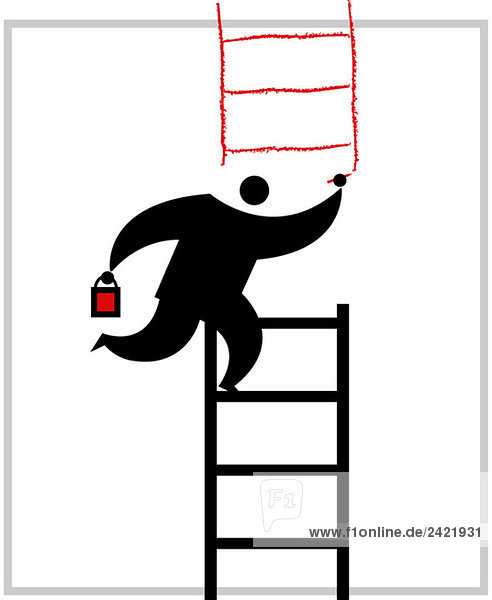 Mannikin painting ladder