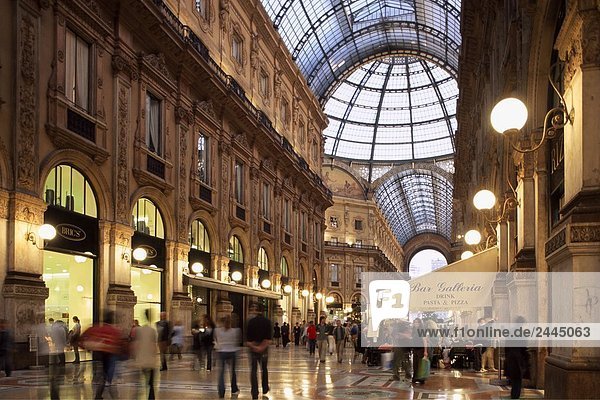 Group of people in shopping mall  Lombardy  Milan  Italy