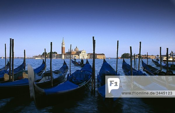 Boote im Hafen  San Giorgio Maggiore  Bacino Di San Marco  Venedig  Italien