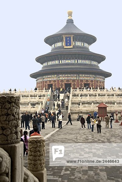 Touristen am Tempel  Temple Of Heaven  Beijing  China
