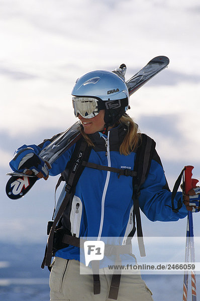 A female skier Are Sweden.