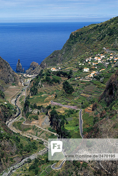 Dorf am Hang  Ribeira Da Janela  Madeira  Portugal