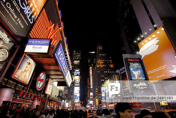 USA  New York  New York City. Times Square at night
