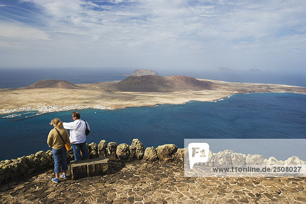 Spain - Canary Islands  Lanzarote  the Rio Straits and Isla Graciosa