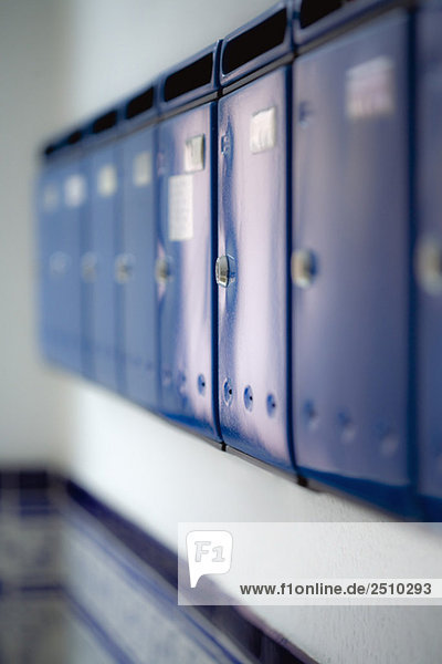Blue letterboxes