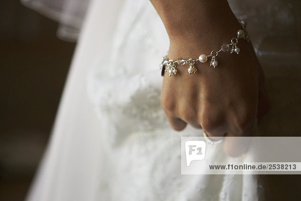 Details of Bride's Bracelet on Wedding Day