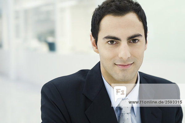 Businessman smiling at camera  portrait