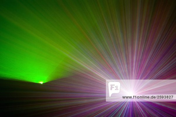 Grüne und rosa Laserleuchten