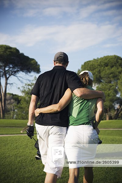 A Scandinavian couple at the golf course Turkey