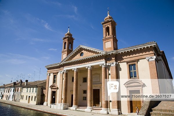 Gebäudefassade  Antico Ospedale Degli Infermi  Comacchio  Emilia-Romagna  Italien