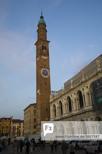 Tower of church  Basilica Palladiana  Piazza Dei Signori  Torre Di Piazza  Vicenza  Veneto  Italy