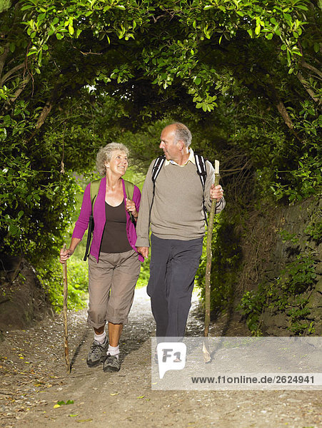 Seniorenpaar Wandern