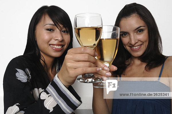 Two women having a drink