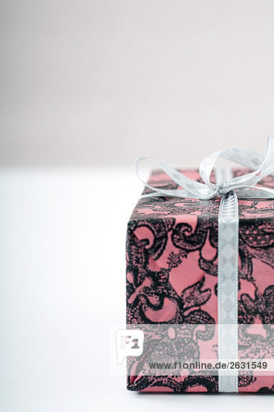 Detail of gift wrapped present