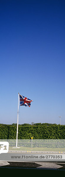 Britische Flagge Stansted Airport London England Großbritannien