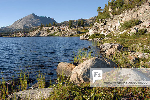 Fluss der durch Landschaft Wyoming USA