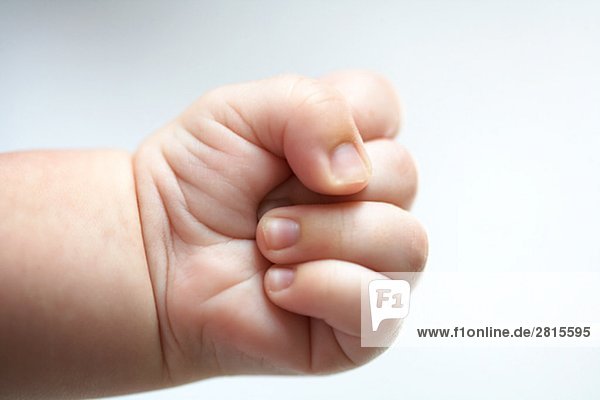 Ein Baby Hand Nahaufnahme.