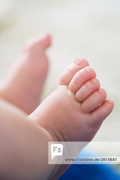 Baby feet close-up.