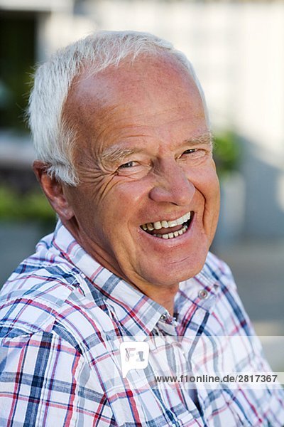Porträt von ein älterer Mann Schweden.