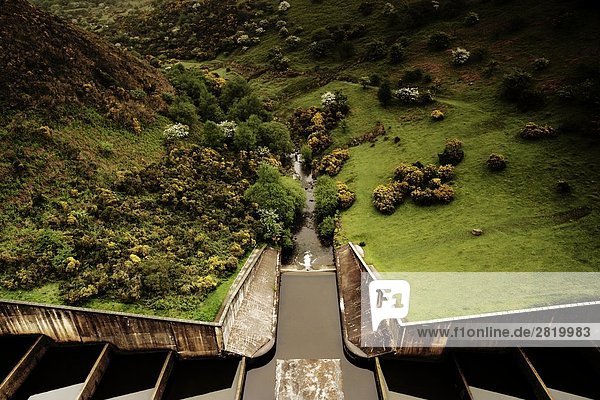 Kanal angesehen vom dam  Dartmoor  Devon  England