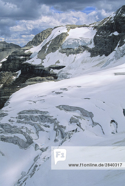 Blick über die Stanley-Gletscher aus bis auf Mt Stanley Kootney National Park  Alberta  Kanada.