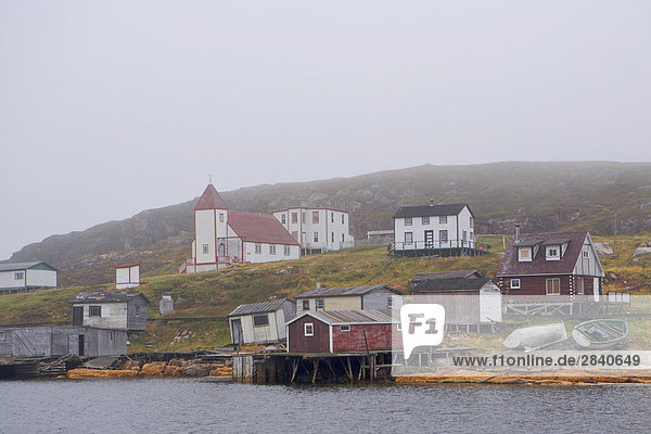 Hafen Eingang Geschichte Dorf Fähre Insel angeln Schlacht Kanada Meeresarm