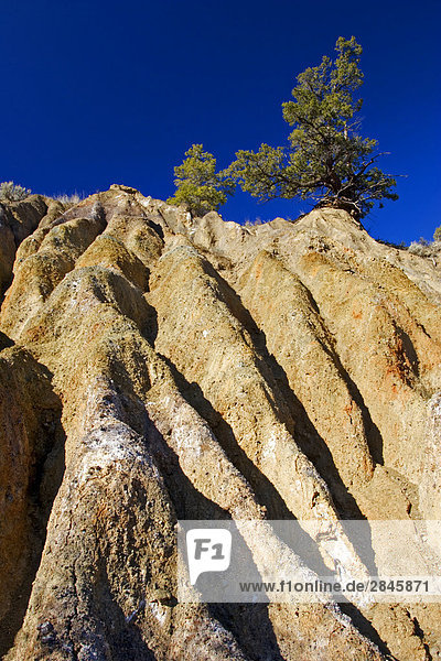 Erosion Muster Middle Fraser Canyon British Columbia Kanada.