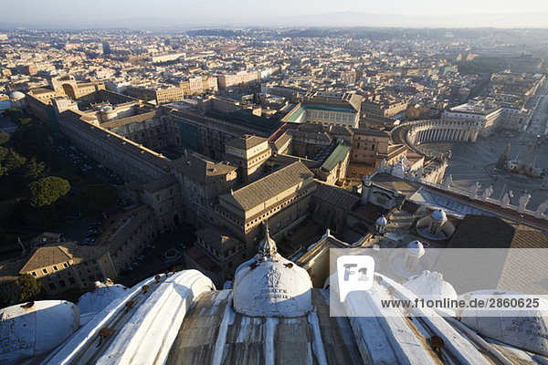 Italien  Rom  Stadtbild  Blick vom Petersdom