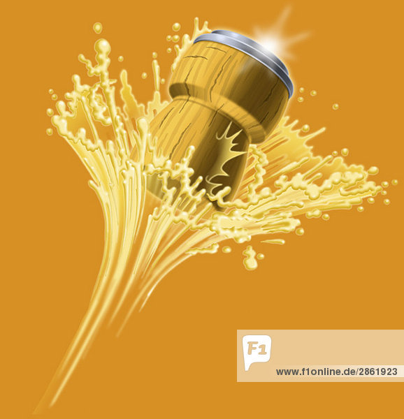Illustration  Champagne cork