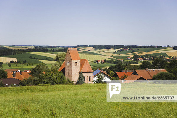 Germany Bavaria Bergham St. Stephan Pilgrimage church
