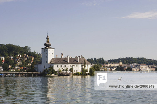 Austria  Gmunden  Lake Traunsee  Ort Castle on the waterfront