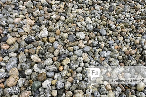 Nahaufnahme der Steine am Strand