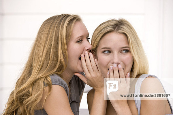 Nahaufnahme von zwei Frauen beim Klatschen