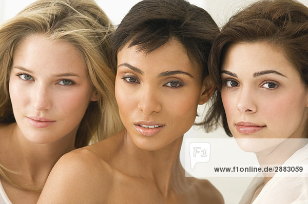 Portrait of three female friends