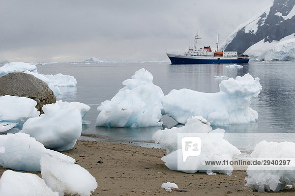 Cruise ship  Neko Harbour  Antarctica