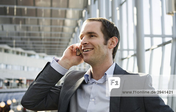 Businessman talking in phone